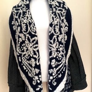 Anthropologie knit swing sweater coat